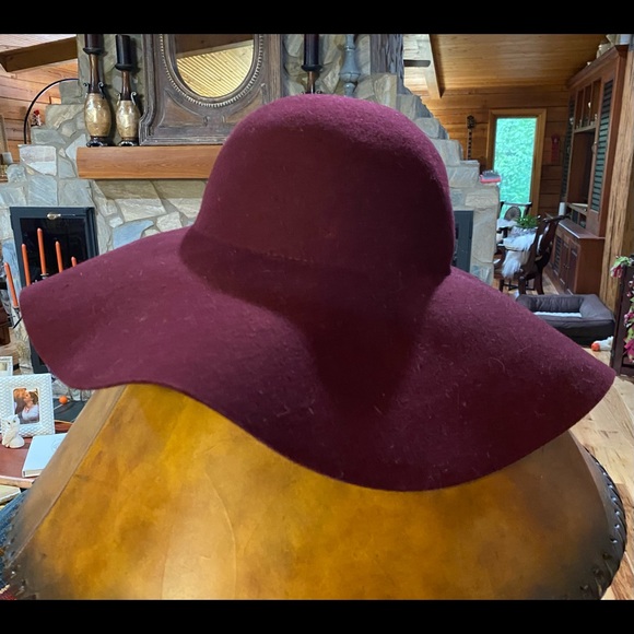 Other Burgundy Floppy Wool Hat Poshmark